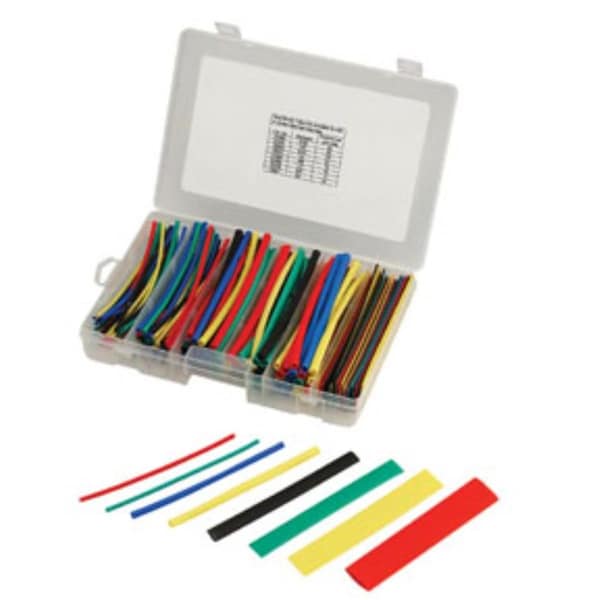 Tool Heat Shrink Tube Assortment, 2:1 I.D. Shrink Ratio, Assorted - TO3046781