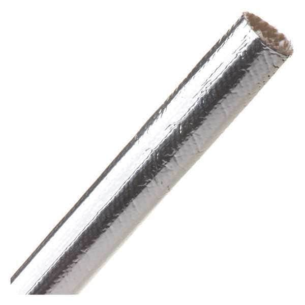 Techflex Coated; Braided Cable Sleeve, Fiberglass, Silver - TTN0.38SV25