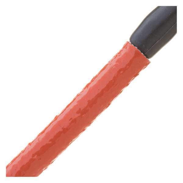 Techflex Braided Cable Sleeve, 5/16 in Inside Dia., Fiberglass, Red - FIA0.31RD10