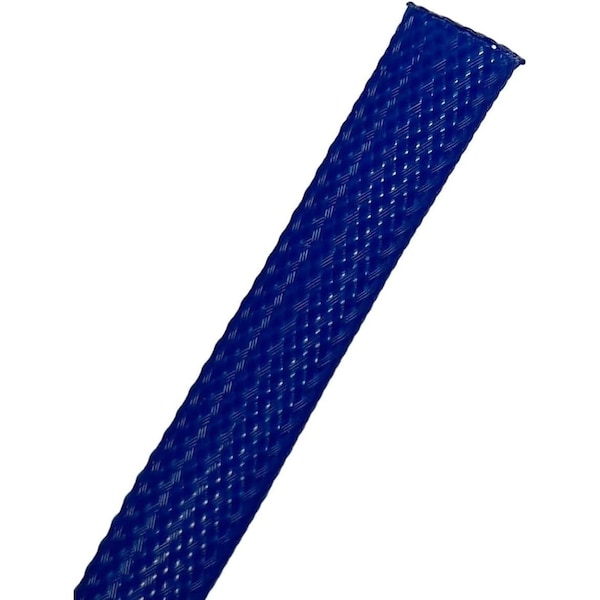 Kable Kontrol PET Expandable Braided Cable Sleeving, 1 ID, 25' Length, Blue - FW100-25-BL