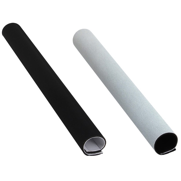 Electriduct Braided Cable Wrap, 1-1/4 in Inside Dia., 3 ft, Neoprene, Black; White - WL-J-NCW-V-125-3FT-BK/WT