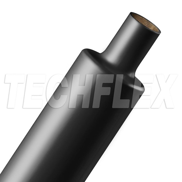Techflex Heat Shrink Tube, Dual Wall, 2:1 I.D. Shrink Ratio, Black - H2C1.50BK