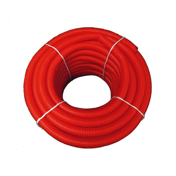 Kable Kontrol Kable Kontrol Convoluted Split Wire Loom Tubing - 1/4" Inside Diameter - 100' Length - Red - WL901-100-RED
