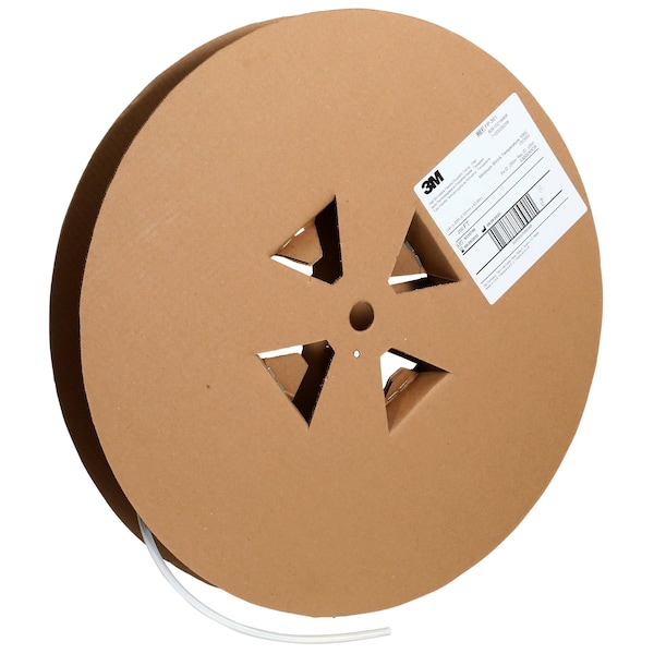 3M Heat Shrink Tube, Thin Wall, 2:1 I.D. Shrink Ratio, 0.25 in I.D. Before Shrinking, Clear, 200 ft - FP-301-1/4-CLEAR-200'