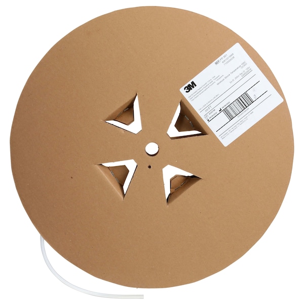 3M Heat Shrink Tube, Thin Wall, 2:1 I.D. Shrink Ratio, 0.25 in I.D. Before Shrinking, Clear, 200 ft - FP-301-1/4-CLEAR-200'