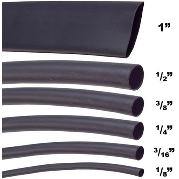 Xscorp .5 in. 25 Feet Heat Shrink Tubing - HST121BK