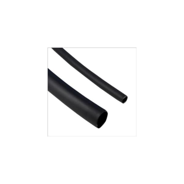 Qualtek Heat Shrink Tube, Dual Wall, 2:1 I.D. Shrink Ratio, Black, 4 ft - Q5-2X-3/8-01-QB48IN-25