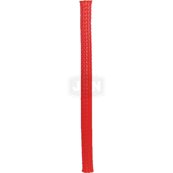 Aftermarket Braided Cable Sleeve, 1/4 in Inside Dia., Polyethylene Terephthalate, Red - 605-19003-25-JN