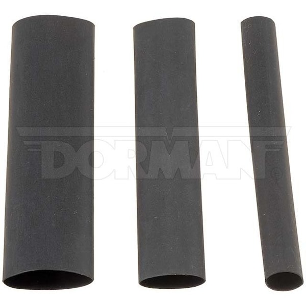 Motormite Heat Shrink Tube Assortment, 1/2 in, 3/8 in, Black, 3 in - 85283