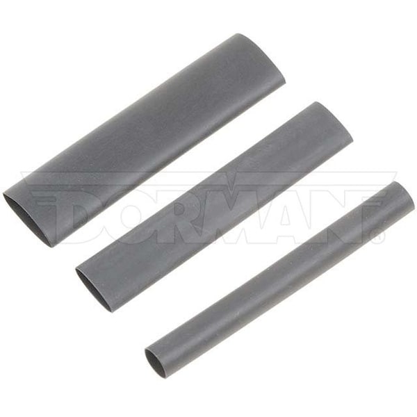 Motormite Heat Shrink Tube Assortment, 1/2 in, 3/8 in, Black, 3 in - 85283