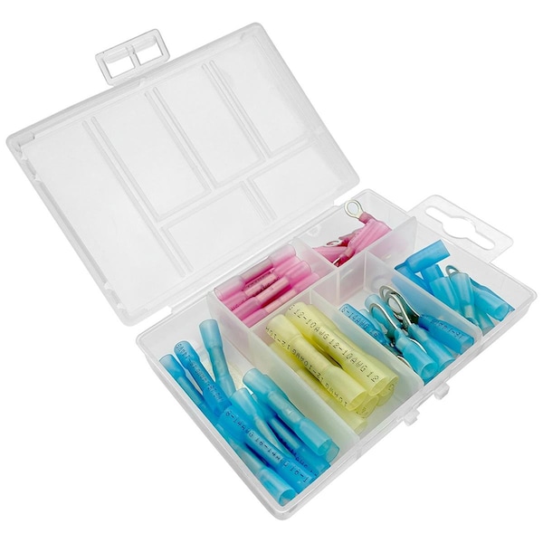 Apositos Heat Shrink Connector Kit, Multi Color, 64 Piece - AP3462415