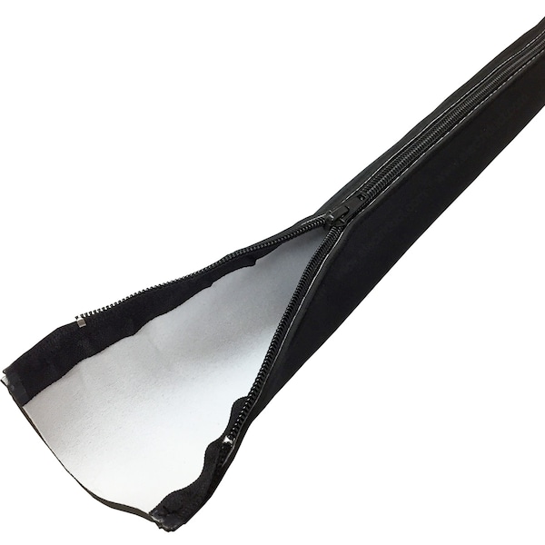Electriduct Braided Cable Wrap, 1 in Inside Dia., 5 ft, Neoprene, Black; White - WL-J-NCW-Z-100-5FT-BK/WT