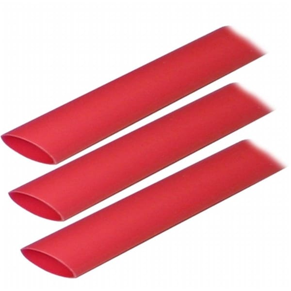 Safety First Adhesive Lined Heat Shrink Tube, 3:1 I.D. Shrink Ratio, Red, 3 in, 3 PK - SA2203903