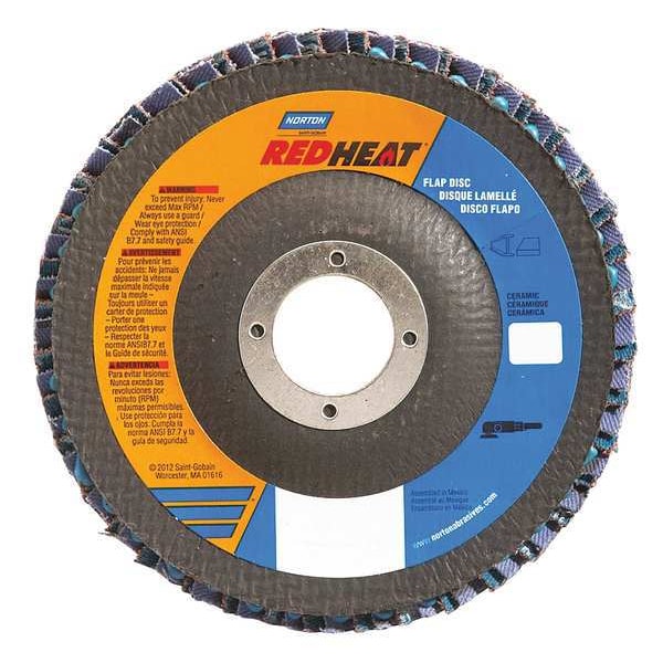 Disco de Solapa Abrasivo Norton, 7 pulgadas x 120 Granos, 7/8 - 63642504338