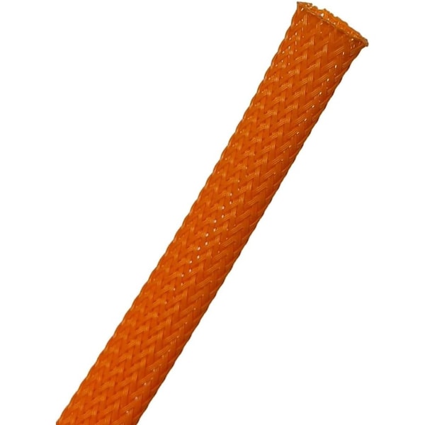Kable Kontrol PET Expandable Braided Cable Sleeving, 1-1/2 ID, 200' Length, Orange - FW150-200-OR