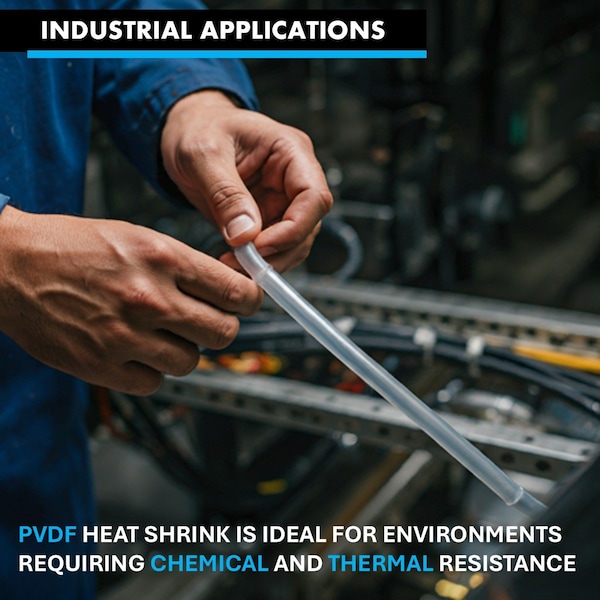 Kable Kontrol Kynar PVDF Heat Shrink Tubing 3/4in Inside Dia, 2:1 Shrink Ratio, Single Wall, Clear, 4 FT Stick - HS-PVDF-175-075-4-CL