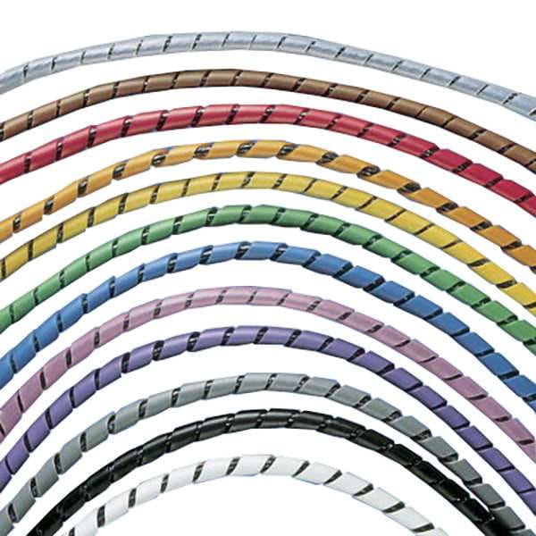 Panduit Spiral Wrap, 1 in Max Bundle Dia., 100 ft, Polyethylene, Black - T19F-C0