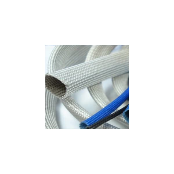 Delfingen Coated Cable Sleeve, 1 ft, Acrylic Coated Fiberglass, Black - 000000000000121288
