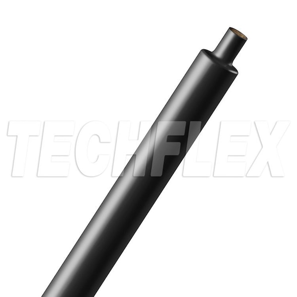 Techflex Heat Shrink Tube, Dual Wall, 2:1 I.D. Shrink Ratio, Black - H2C0.38BK