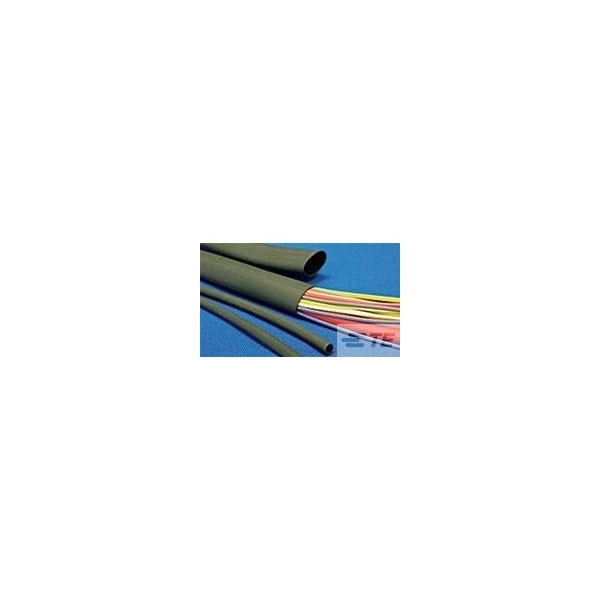 Raychem Heat Shrink Tube, Single Wall, 0.197 in, Black - 5241734002