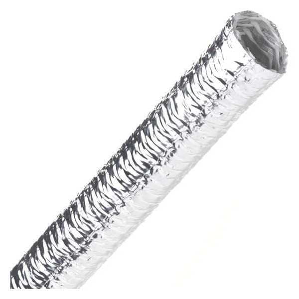 Techflex Fiberglass Convo Tube, Aluminum, 1/2" - TCN0.50SV