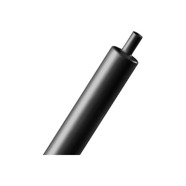 Techflex Heat Shrink Tube, 3:1 I.D. Shrink Ratio, 18.8 mm, Black, 25 ft - H3N0.75BK-25