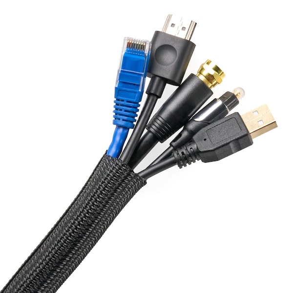 Wrap-It Cable Sleeves, 10' x 0.75in, Mesh, 2PK - A402-SM-10X75BL