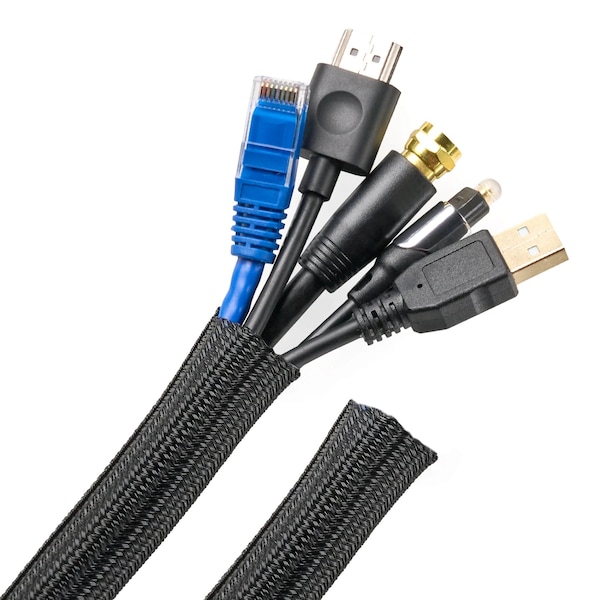 Wrap-It Cable Sleeves, 10' x 0.75in, Mesh, 2PK - A402-SM-10X75BL