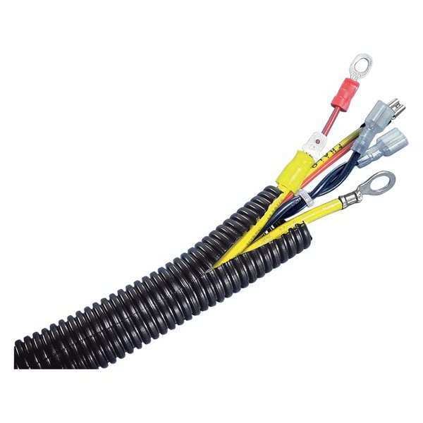 Panduit Corrugated Loom Tubing, 1.5"x10ft L, Black - CLT150F-X20