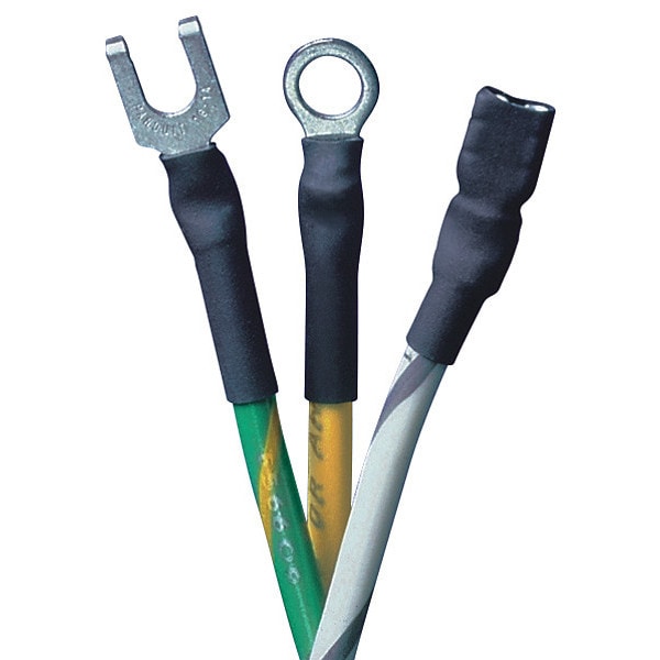 Panduit Heat Shrink Tube, Thin Wall, 2:1 I.D. Shrink Ratio, Black, 48 in, 25 PK - HSTT25-48-Q