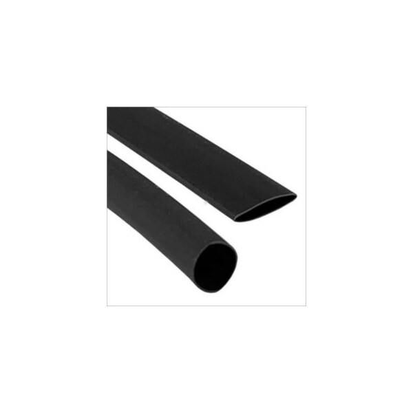 Qualtek Heat Shrink Tube, Thin Wall, 2:1 I.D. Shrink Ratio, Black, 200 ft - Q2-F-1-01-SS200FT