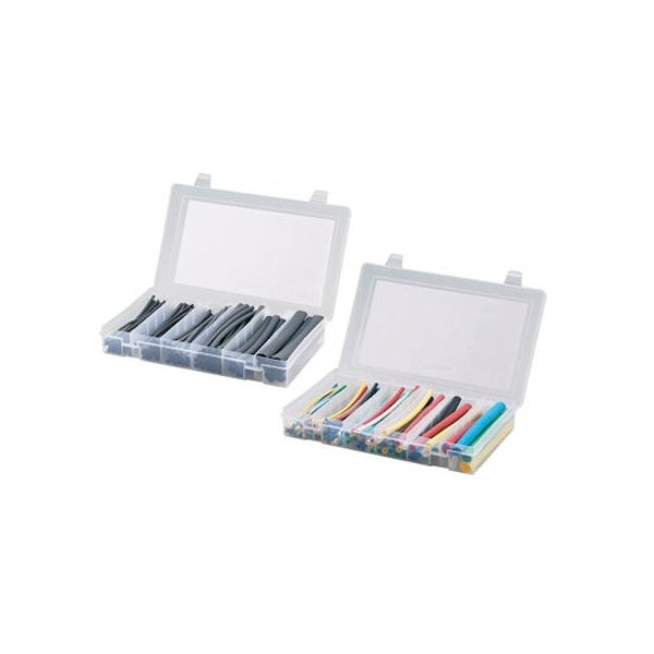 Panduit Heat Shrink Tube Kit, Dual Wall, Thin Wall, 2:1 I.D. Shrink Ratio, Black, 6 in - KP-HSTT1
