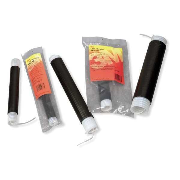 3M Cold Shrink Tube, Medium Wall, Not Rated I.D. Shrink Ratio, 1.18 in I.D. Before Shrinking, Black - 8426-9