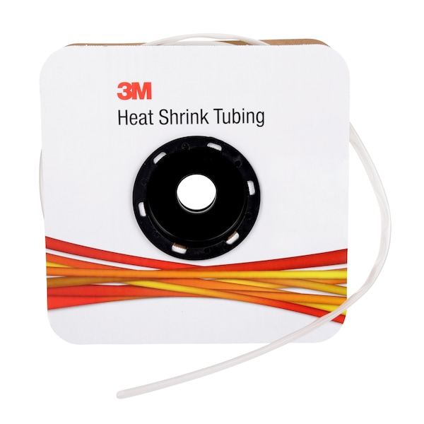3M Heat Shrink Tube, Thin Wall, 2:1 I.D. Shrink Ratio, 0.5 in I.D. Before Shrinking, Clear, 100 ft - FP301-1/2-100'-CLEAR-SPOOL