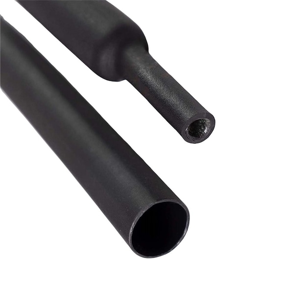Kable Kontrol Adhesive Lined Heat Shrink Tube, Dual Wall, 3:1 I.D. Shrink Ratio, Black, 4 ft - HS382-BK
