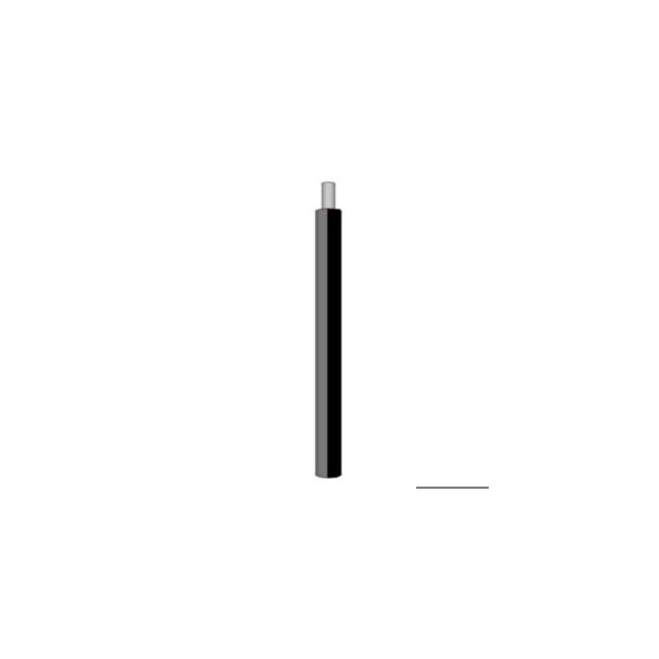 Delfingen Slit Convoluted Tubing, 0.51 in. ID, N24, Nylon, Black/gray, Sold by the FT - 23631