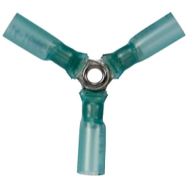 The Best Connection 16-14 3-Way Y Blue CS Heat Shrink Connector, 5PK - JTT2186J