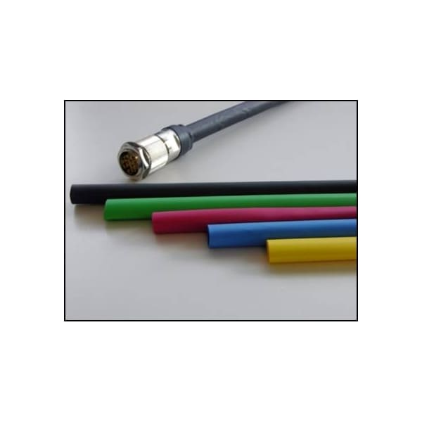 Sumitomo Heat Shrink Tube, Single Wall, 2:1 I.D. Shrink Ratio, Black, 100 ft - B2-3/8-0-S