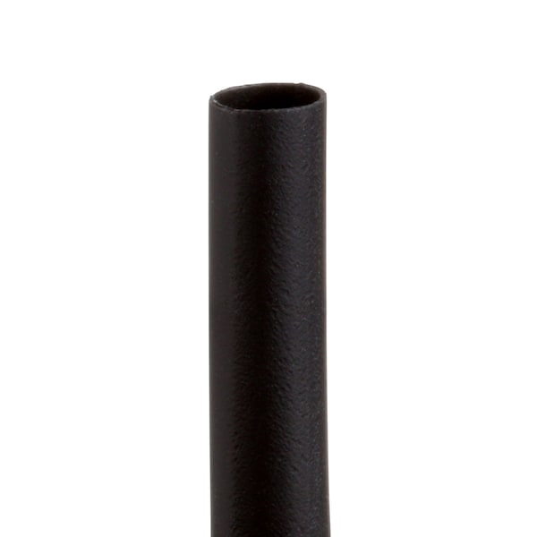 3M Heat Shrink Tube, Thin Wall, 2:1 I.D. Shrink Ratio, 0.13 in I.D. Before Shrinking, Black, 4 ft - FP-301-1/8-BLACK-4'-BULK