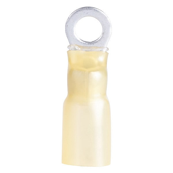 Gardner Bender Heat Shrink Ring Terminal, 2.5:1 I.D. Shrink Ratio, Yellow, 5 PK - AMT-4106