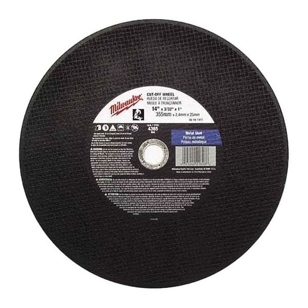 Rueda de corte Milwaukee Tool de 12" x 1/8" x 1" (Tipo 1) - 49-94-1275