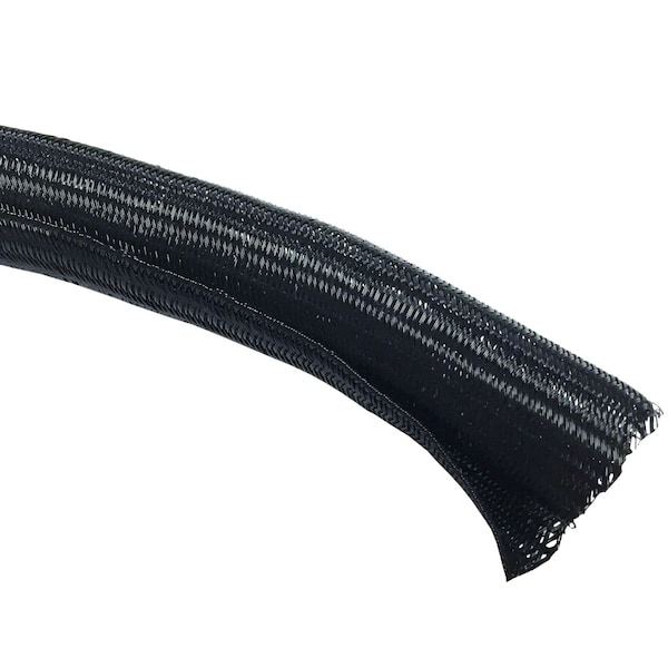Electriduct Braided Cable Wrap, 2 in Inside Dia., 2.04 in Max Bundle Dia., 25 ft, Polyester, White - BS-J-SCW-200-25-WT