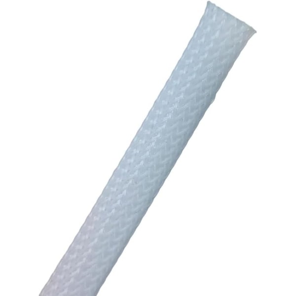 Kable Kontrol PET Expandable Braided Cable Sleeving, 1 ID, 25' Length, White - FW100-25-WH