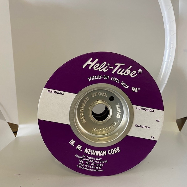 Heli-Tube Forward Cut Cable Sleeve, 0.420 in Inside Dia., 3/8 in to 4 in Max Bundle Dia., 100 ft, LDPE - HT 1/2 C2-100