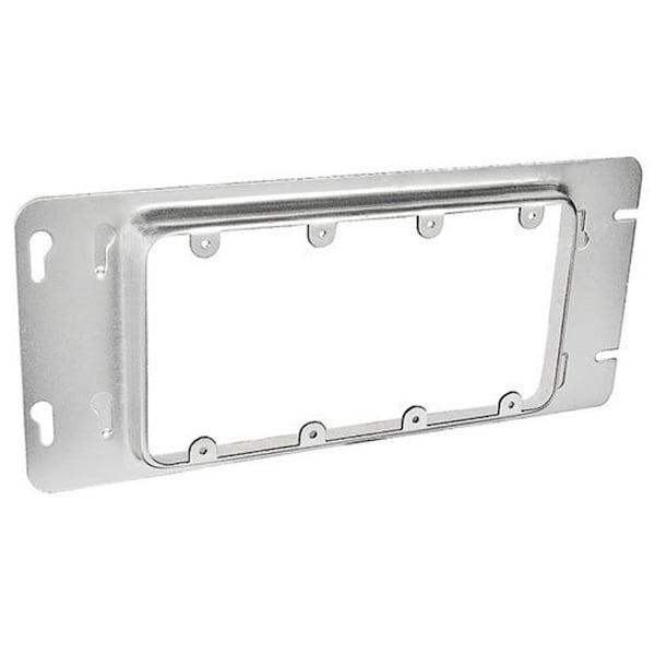 Southwire Device Ring, 3/4 in L, Rectangular, 4-Gang, Steel, Silver, Galvanized - GBDC-344-UPC