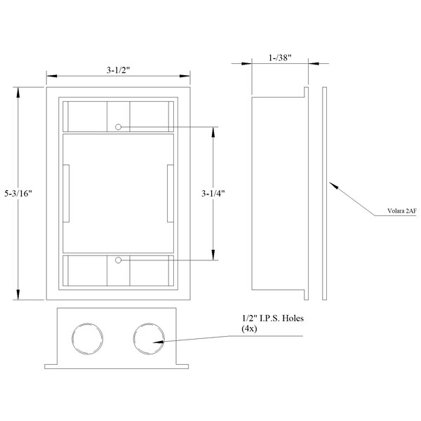 Mulberry Extension, 1 Gang, Aluminum, Flanged, Takeoff Box Type - 30274