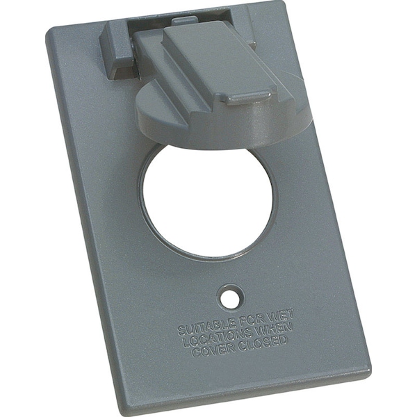 Sigma Engineered Solutions Receptacle Cover, 1 Gang, Die-Cast Metal - 14224