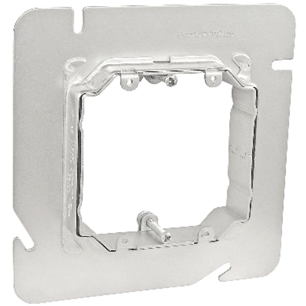 Southwire Device Ring, 2 Gangs, Galvanized Steel, Square Box Type - 62AMR-2