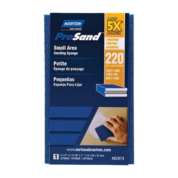 Norton Abrasives Esponja de Lijado para Áreas Pequeñas, Grano 220 - 07660782074