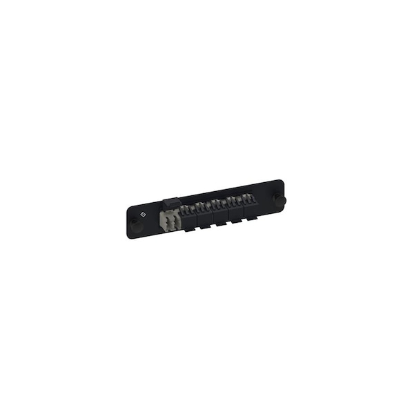 Commscope OPTISPEED LC 12 FIBER, GANGED BEIGE ADAPTER, BLACK PANEL SGL PK - 428608